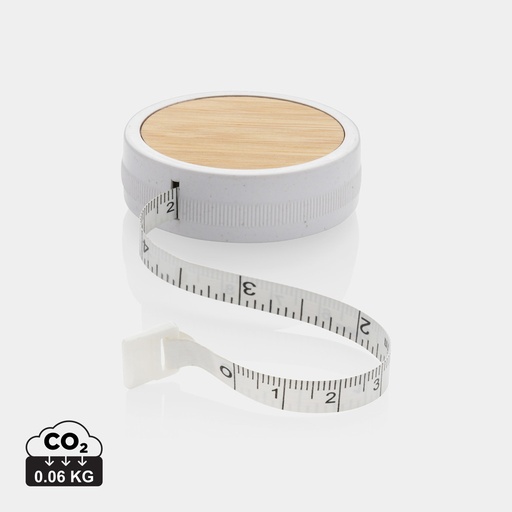 [KX050650] Mètre ruban de tailleur en plastique recyclé RCS et bambou
